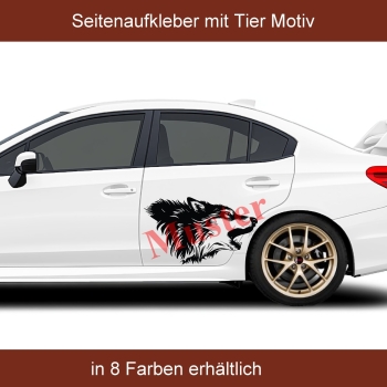 Side stickers 2 er pack roaring wolf